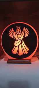 Lampe de sel rose de l'Himalaya sculptée en 3D décoration de la maison avec style pyramide Feng Shui pour la technique des fleurs sculptées de Noël - Product Image 3