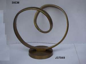 Esculturas de arte abstracto moderno aluminio fundido en acabado de latón decoración del hogar artesanía de Metal - Product Image 2