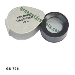 Loupe économique 10x, loupe triple, outil d'inspection de bijoux, couvercle en aluminium, lentille optique | Numéro d'article GS-796 - Product Image 1