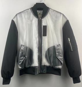 Chaqueta personalizada del equipo universitario para hombre, chaqueta bomber de tela transparente de nailon 100%, impermeable, prendas de vestir exteriores, chaquetas y abrigos, color Naranja - Product Image 4