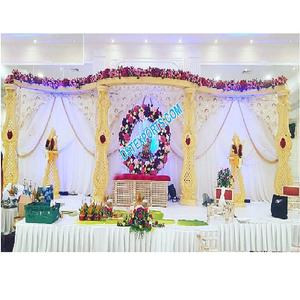 Decoración de Mandap de Madera para Bodas Indias, Atractiva Decoración de Mandap de Madera para Bodas, Configuración Tradicional de Mandap para Bodas Gujarati en el Reino Unido - Product Image 1