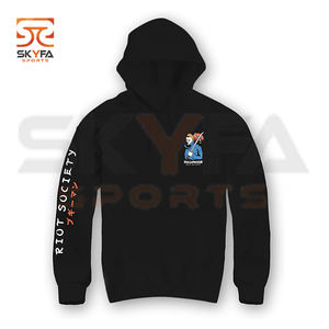 Pull à capuche imprimé en Polyester et coton de haute qualité pour homme, avec Logo personnalisé à bas prix - Product Image 3