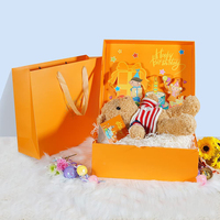 Boîtes cadeaux avec couvercle à motif 3D, design carré, emballage en papier pour Noël