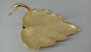 Tazón para servir de Metal pulido dorado de 24 quilates, diseño único de estilo pato para decoración del hogar y la Mesa para servir frutas secas o regalos - Product Image 3