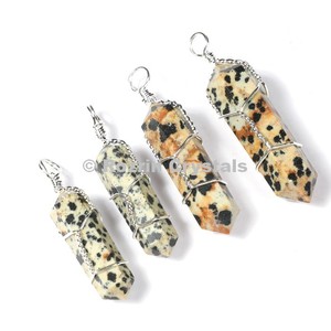 Pendentifs en pierres précieuses à double pointe - Product Image 1