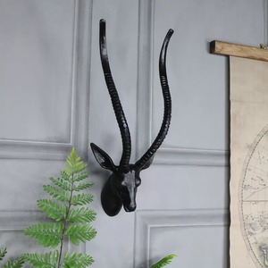 Modern and Luxury <b>Wall</b> Art Small <b>Wall</b> Mounted Metal Stag Head for <b>Wall</b> Decoration - Product Image 1