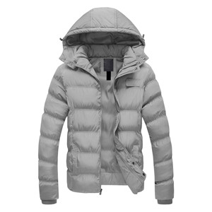 Abrigo acolchado con capucha de diseñador pesado para hombre, chaqueta de invierno con capucha y cremallera para hombre - Product Image 3