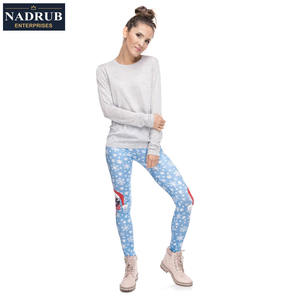 Printemps Style Chasse Festival Leggings Femmes Groupe de Recherche Arbre Feuilles Impression Leggings Taille Haute Pantalon - Product Image 4