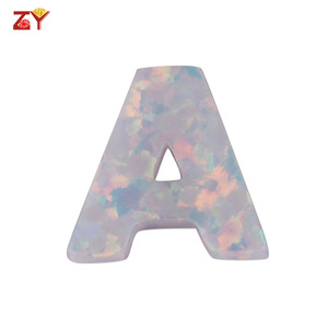(MOQ 1 pezzo) La Migliore Vendita OP17 Bianco Lettera di Colore UN Opal <span class=keywords><strong>Pietra</strong></span> per la Collana - Product Image 1