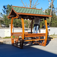 Vente flash! Gazebos d'extérieur de haute qualité avec structure en acier, voile en acrylique enduit de PU, couleur naturelle, longue durée de vie, toutes saisons, fabriqués en Turquie