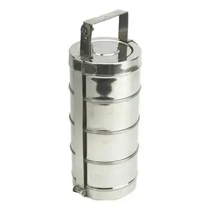 Stainless Steel Bombay Tiffin Food Carrier 14 x 4