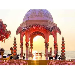 अद्भुत गंतव्य शादी समुद्र तट मंडप बहतरीन गुंबद समुद्र तट शादियों के लिए मंडप ताजमहल विषय शादी मंडप सेटअप