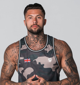 Camouflage sublimation nouveau à venir hommes Gym impression personnalisée fabricant Fitness musculation hommes Muscle entraînement débardeur - Product Image 3