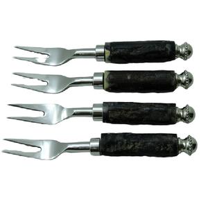 Herramienta de cocina hecha a mano antigua Juego de cubiertos Tenedor Mango de madera Tenedor de la mejor calidad Juego de queso Nuevo diseño Juego de Cubiertos de pulido a mano - Product Image 2