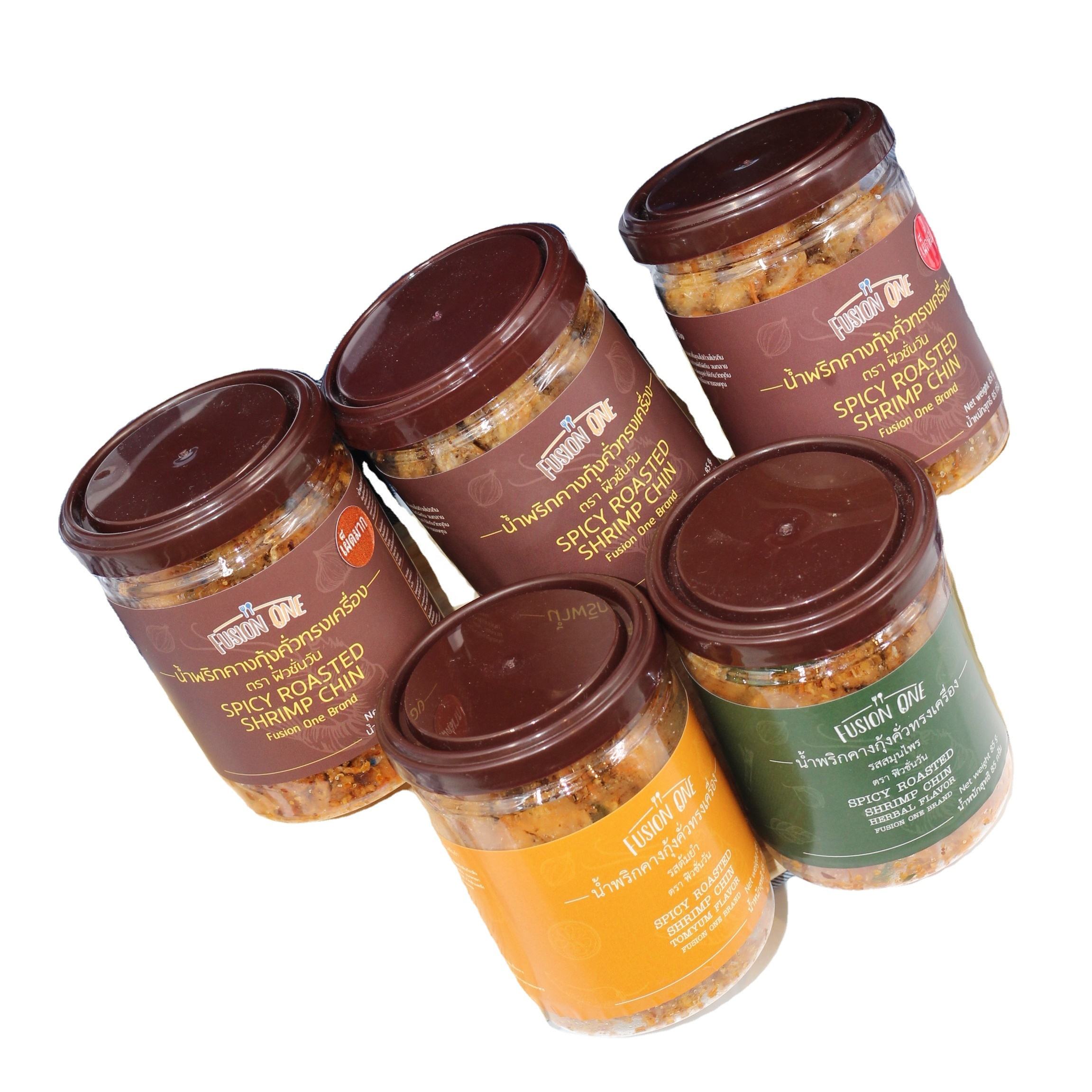 hot selling thai chili paste spicy roasted shrimp chin 85g