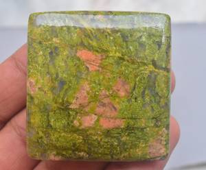 Best Selling Natural Unakite Crystal Palmstone Unakite <b>Cushion</b> Palmstone - Product Image 3