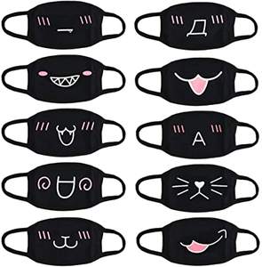 Masques faciaux en tricot Shanghai anti-pollution réutilisables DIY Masques de fête lavables Design - Product Image 5