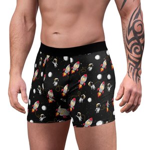 กางเกงบ็อกเซอร์และกางเกงในชายพิมพ์ลายบิตคอยน์สุดเซ็กซี่ OEM ขายดี ระบายอากาศได้ดี ผลิตด้วยเทคนิค Sublimation - Product Image 3