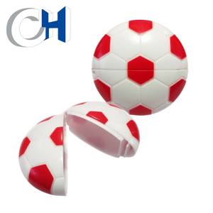 ที่นิยมที่ไม่ซ้ำกันสีขาวสีส้มพลาสติกฟุตบอลลูกอมของเล่น - Product Image 2