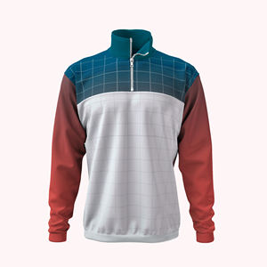 Half zip Sweatshirts Mens Pullover Sweatshirts Custom Half Zip Winter Sweatshirt hoodie - Product Image 6