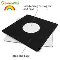 GoldenWay 360 gradi a rotazione completa autorigenerante tappetino da taglio in PVC con Base antiscivolo 8x8 pollici 7mm di spessore per forniture artistiche