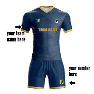 Ropa de fútbol personalizable de media manga para hombre, kit de uniforme de fútbol unisex con logotipo personalizado, se acepta sublimación deportiva - Product Image 2