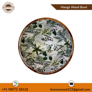 Long bol de service en bois de manguier durable et écologique, bol en bois fait à la main au design personnalisé pour le marché de gros à prix compétitif - Product Image 5