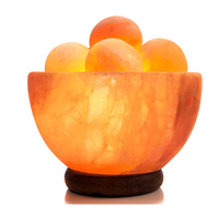 2024 IMPEX PAKISTAN fait à la main de haute qualité rose cristal lueur feu bol himalayen sel lampe décoration de la maison sculpté Logo personnalisé