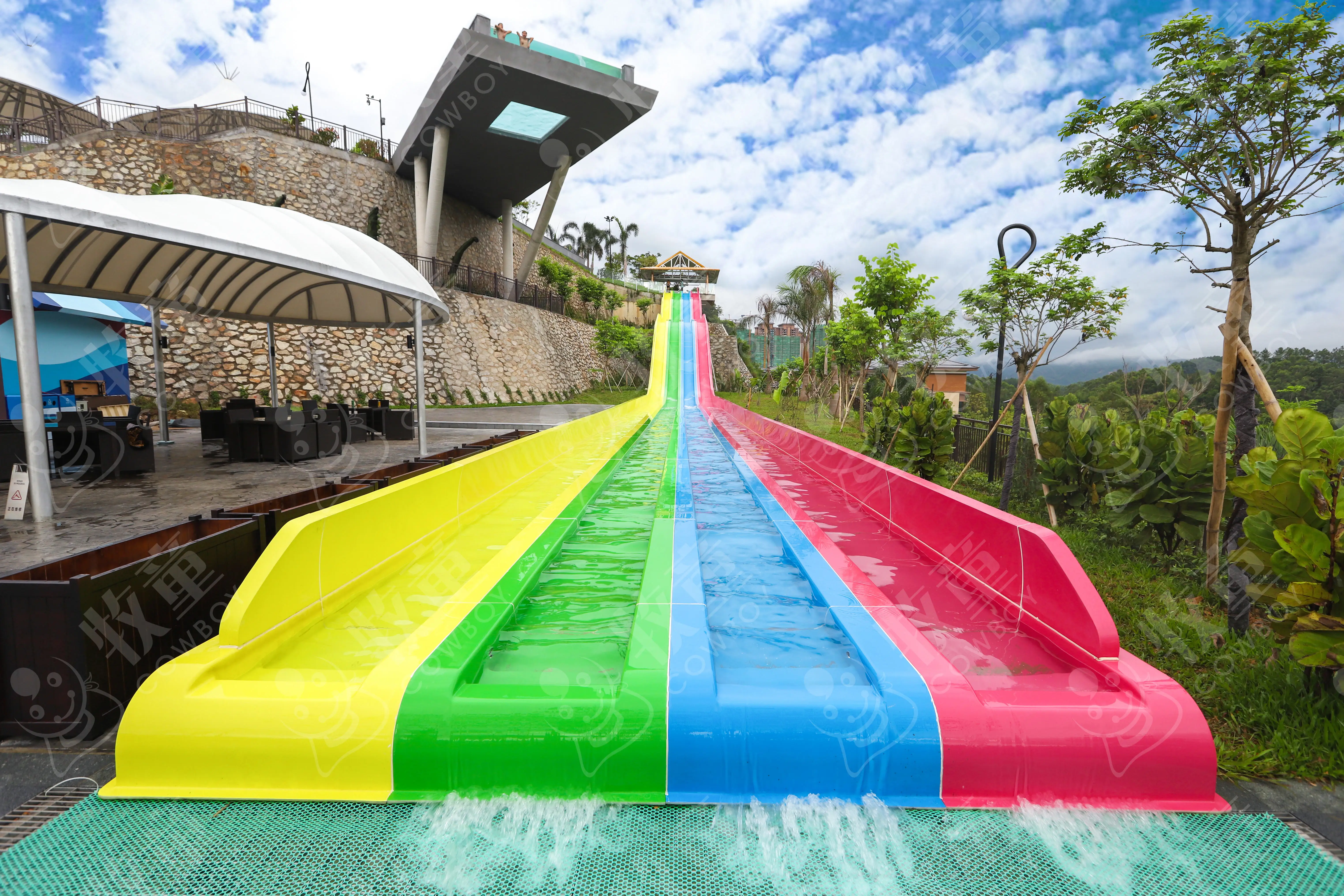 Water Park Slides Wholesale Fiberglass Slide Water Park Equipment For Amusement Park Water Paly