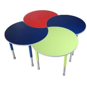 Escritorio redondo pequeño para niños, diseño colorido, 4 unidades - Product Image 3