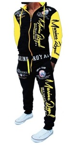 Tracksuit jogging home men's set Men's Autumn Plaid Printed Zipper Sweat shirt Top Pants Sets Sports Suit Tracksuit - Product Image 6