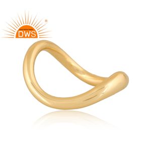 Último diseño hecho a mano diseño de onda anillo de banda para mujer joyería de moda para mujer regalo para ella - Product Image 3