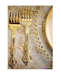 Ensemble de couverts de qualité supérieure en or, 2 pièces, pour restaurant et hôtel, fabriqué en Inde - Product Image 1