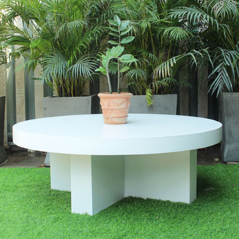 Modernist Round concrete Coffee table 48"