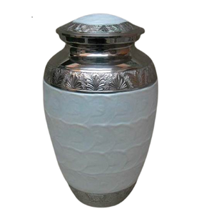 Jolie urne de crémation pour les Services d'enterrement, faite à la main, souvenir commémoratif en métal solide, 10.5 pouces - Product Image 1