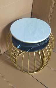 ชุดโต๊ะกาแฟหินอ่อนสีดำและสีขาวที่ทันสมัย2ชิ้นงานฝีมือโลหะเคลือบด้วยการพิมพ์ออฟเซ็ตแบบหรูหรา - Product Image 2