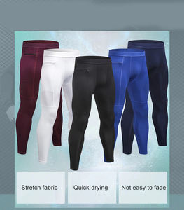 Mallas deportivas de compresión para hombre, Leggings masculinos de cintura alta, para correr, gimnasio, Fitness, Yoga, informales - Product Image 2