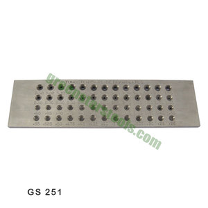 STEEL DRAWPLATE WITH <b>TUNGSTEN</b> HOLES|GS JEWELLERY MAKING TOOLS - Product Image 1