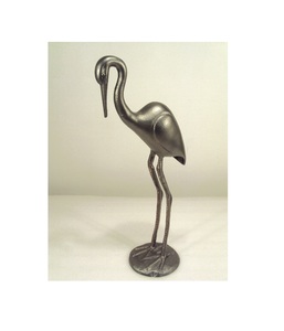 Grue en fonte d'aluminium d'excellente qualité pour décoration de jardin Sculpture Statue d'oiseau - Product Image 4