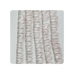 Cuentas de piedra facetadas de cuarzo rosa de calidad superior de 8 pulgadas para la fabricación de joyas, venta al por mayor - Product Image 1
