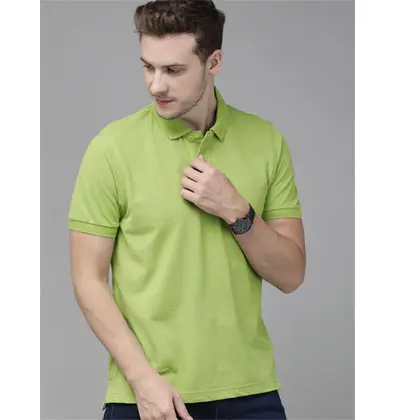 저렴한 가격 단색 남성 터틀넥 폴로 셔츠 100% 면 짧은 소매 빈 폴로 셔츠 남성용