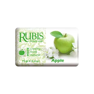 Rubis-6x75 غرام ورقة فردية ملفوفة صابون التفاح