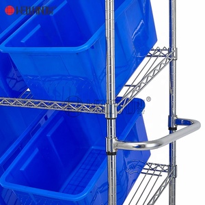 Tiện ích thương mại nhà để xe nghiêng để chọn Kệ giỏ xe đẩy, nhà máy NSF kho dây Kệ bin tổ chức - Product Image 5