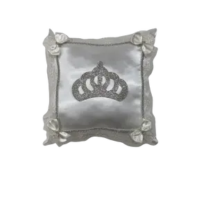 도매 주문 신생 새로운 디자인 부속품 베개 휴대용 안락한 백색 아기 베개 고품질 공단 레이스 방석