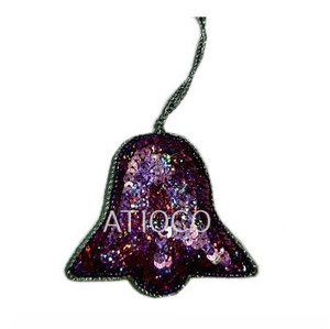 ของตกแต่งต้นคริสต์มาส Atiqco วงกลมสีม่วงวิบวับแบบแท่งคู่ ทำจากโลหะ เป็นมิตรกับสิ่งแวดล้อม ทนทาน สำหรับแขวนประดับตกแต่ง - Product Image 4