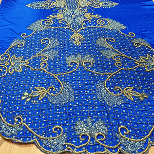 ชุดเดรสแต่งงานเจ้าสาวงานแฮนด์เมดชุดเดรส100% ผ้าไหมออร์แกนิกเทคนิคการทอดีไซน์ใหม่สำหรับเครื่องแต่งกายชุดเครื่องนอน - Product Image 5