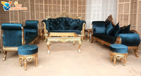 Stilvolles Teakholz-Sofa-Set mit Schnitzereien für das Wohnzimmer - Königlicher Stil, klassische Handwerkskunst, anpassbare Größe & Farbe, DST EXPORTS