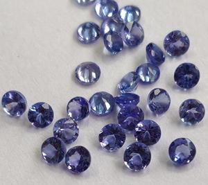 Zanite naturelle de haute qualité, à facettes, coupe ronde de 1mm à 9 mm - Product Image 6
