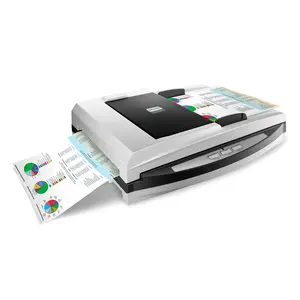 Комбинированный сканер Plustek PL4080-планшетный + Автоматический фидер для документов на 50 листов, сканирование до 40 страниц в минуту