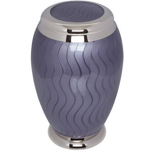 Suministros funerarios de metal para adultos, urna de remolino de cremación púrpura - Product Image 1
